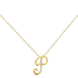 Accents by Gianni Argento Gold Initial P Pendant Necklace