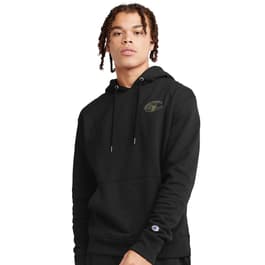 Mens Champion Long Sleeve Fleece Hoodie - Black/Black