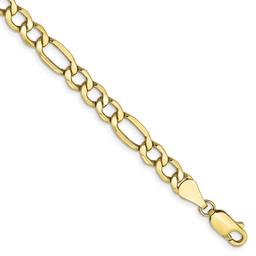 Mens Gold Classics(tm)10kt. 4.1mm 5.35mm 7in. Figaro Chain Bracelet