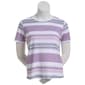 Petite Hasting & Smith Short Sleeve Striped Crew Neck Tee - image 1