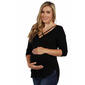 Womens 24/7 Comfort Apparel Solid Criss-Cross Tunic Maternity Top - image 3
