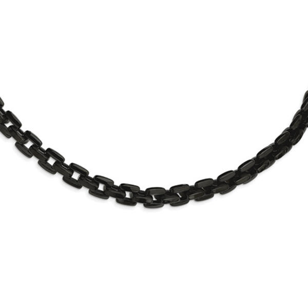 Mens Gentlemen's Classics&#40;tm&#41; Black Plated Stainless Steel Necklace - image 