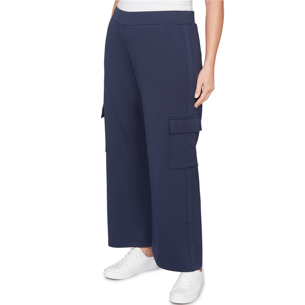 Plus Size Ruby Rd. Jetsetter Luxe Knit Cargo Ankle Pants