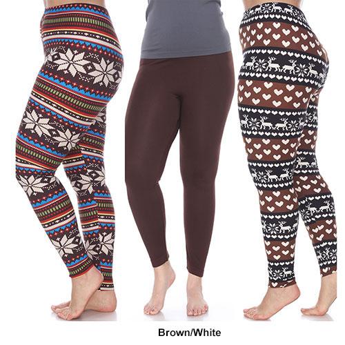 Plus Size White Mark 3pk. Leggings
