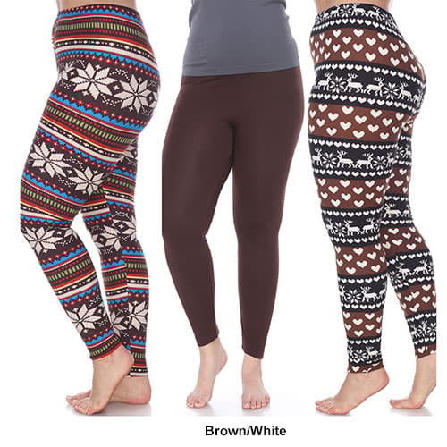 Plus Size White Mark 3pk. Leggings
