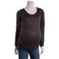 Womens Times Two Maternity Star Long Sleeve Slide Hacci Tee - image 1