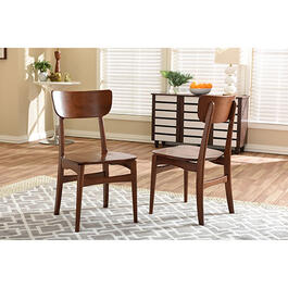 Baxton Studio Netherlands Wood Dining Set of 2 Side Chairs