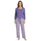Womens IZOD(R) 3/4 Sleeve Solid Tee & Flowers Pants Pajama Set - image 1