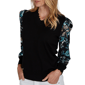 Womens Emaline Feminine Mystique Long Floral Sleeve Sweater - image 5
