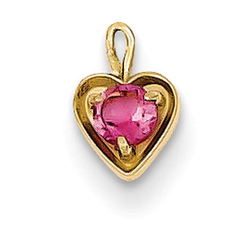 Gemstone Classics&#40;tm&#41; 14kt. Synthetic October Birthstone Charm - image 