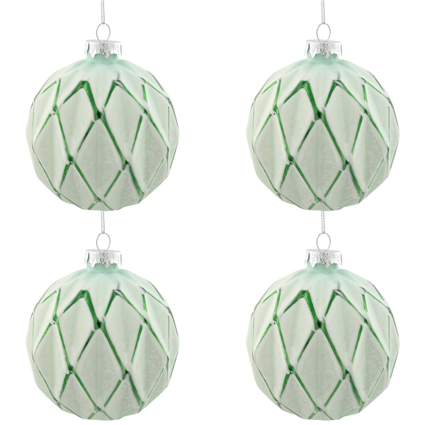 Northlight 4ct. Harlequin Christmas Glass Ball Ornaments