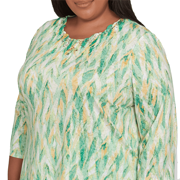 Plus Size Alfred Dunner Rise & Shine Bright Stroke Blouse