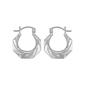 Giorgio Argento Textured Back to Back Hoop Earrings - image 1
