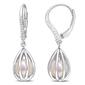 Gemstone Classics&#40;tm&#41; Pearl & Diamond Leverback Earrings - image 1