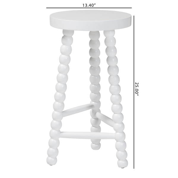 bali & pari David Acacia Wood Bobbin Counter Stool