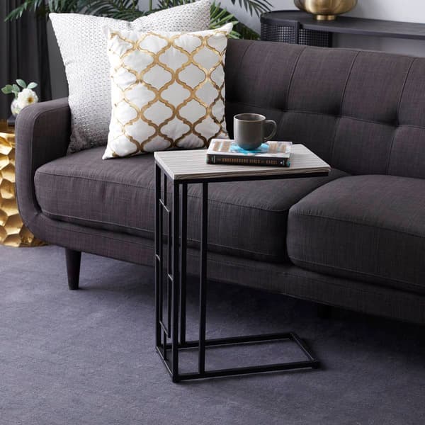 9th & Pike&#174; Black Contemporary Metal Accent Table
