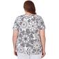 Plus Size Alfred Dunner Key Items Short Sleeve Geometric Tee - image 2