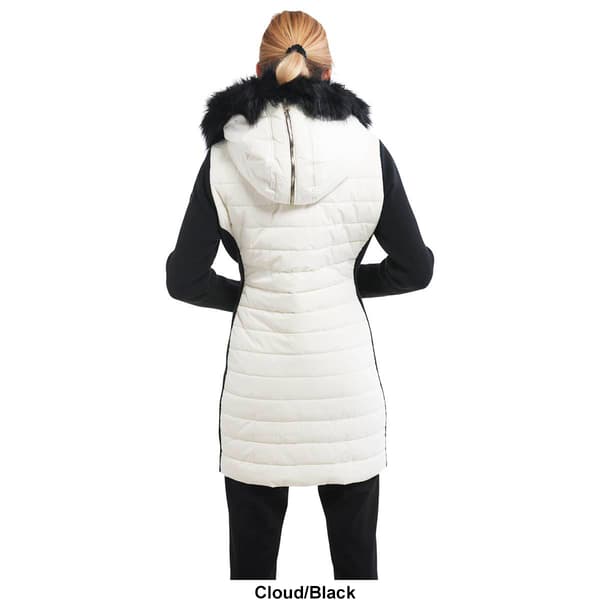 Calvin klein women's walker jacket hot sale with faux fur trim hood