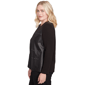 Womens Alfred Dunner Business As Usual Faux Leather Sweater - image 4