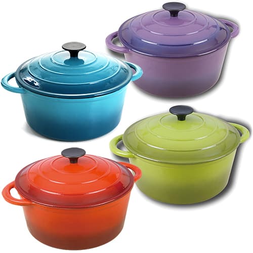 Healthy Living Enamel Cast Iron Dutch Oven- 5qt.