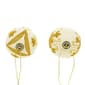 Kurt Adler 80mm White Balls w/ Gold Beads 6pc. Set - image 6