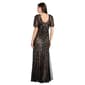 Plus Size R&M Richards Flutter Sleeve V-Neck Sequin Evening Gown - image 2