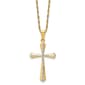 Gold Classics(tm) 14kt. 18in. Diamond Cut Cross Pendant - image 1