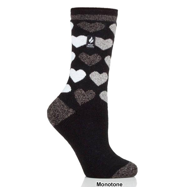 Womens Heat Holders® Lite Heart Crew Socks