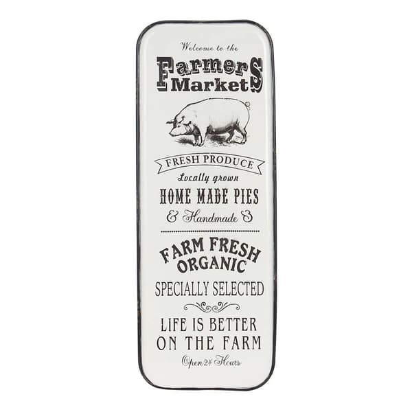 9th & Pike&#40;R&#41; Oversized Vintage Metal Farmhouse Market Sign