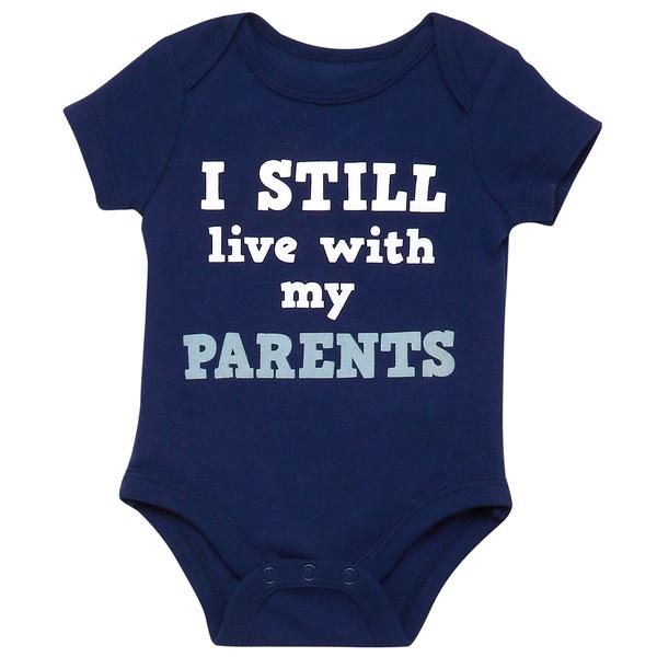 Baby Boy (NB-9M) Baby Starters Live with my Parents Bodysuit - image 