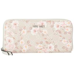 Womens Nine West Norah Zip Wallet - Milk Logo Floral