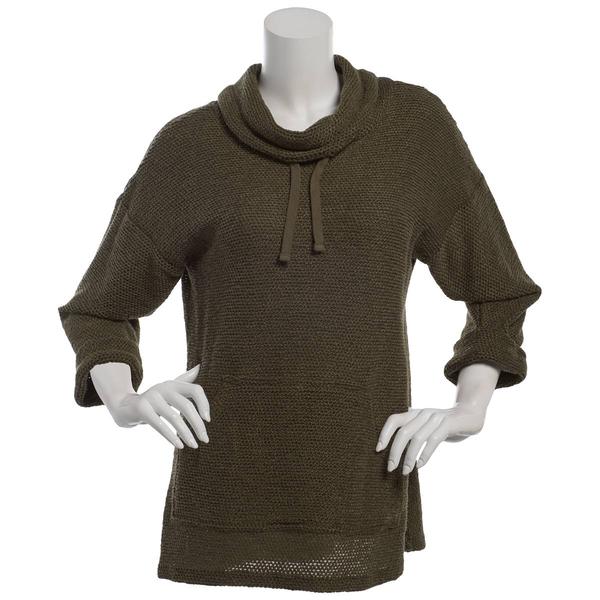 Petite Robert Louis Cowl Neck Kangaroo Pocket Sweater - image 