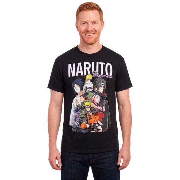 Young Mens Naruto Ninja Group Graphic Tee