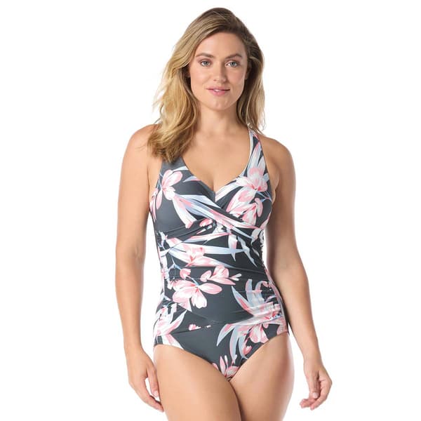 Womens Gabar Print Twist One Piece Suit