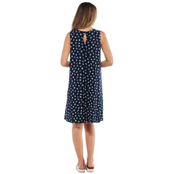 Petite Harlow & Rose Sleeveless Nautical Shift Dress