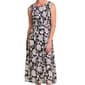 Womens Perceptions Sleeveless Floral Ruched Waist Midi Dress - image 3