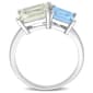 Gemstones Classics™ Square Green Quartz & Sky Blue Topaz Ring - image 3