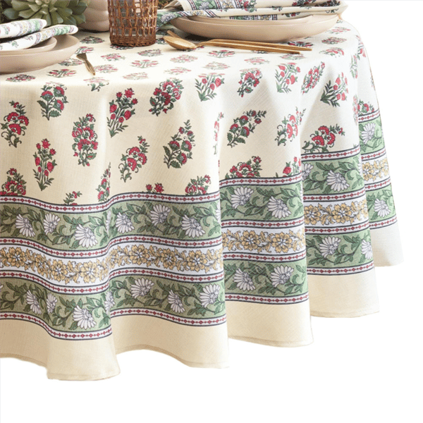 Threadmade Nomad Harvest Block Print Tablecloth