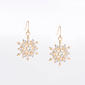 Gold & Enamel Snowflake Earrings - image 1