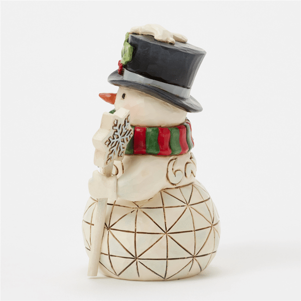 Jim Shore Heartwood Creek Snowman Snowflake Staff Mini Figurine