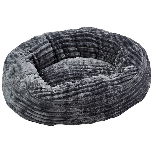 Comfortable Pet Ribbed Oval Pet Bed - image 
