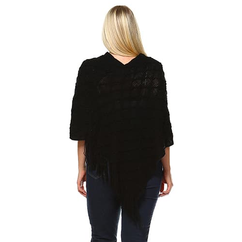 Plus Size White Mark Frostine Poncho Sweater