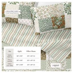 FreshFolds Damia 3pc. Reversible Paisley Patchwork Quilt Set
