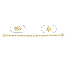 Nova Star® Gold Plated 3ctw. Lab Grown Diamond Bracelet