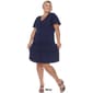 Plus Size White Mark Short Sleeve V-Neck Midi Dress - image 7