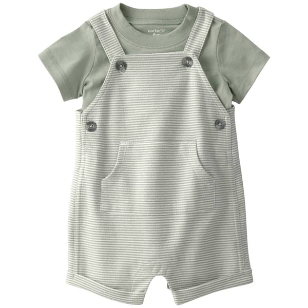 Baby Boy (3-24M) Carter''s 2-Piece Striped Top & Shortall Set