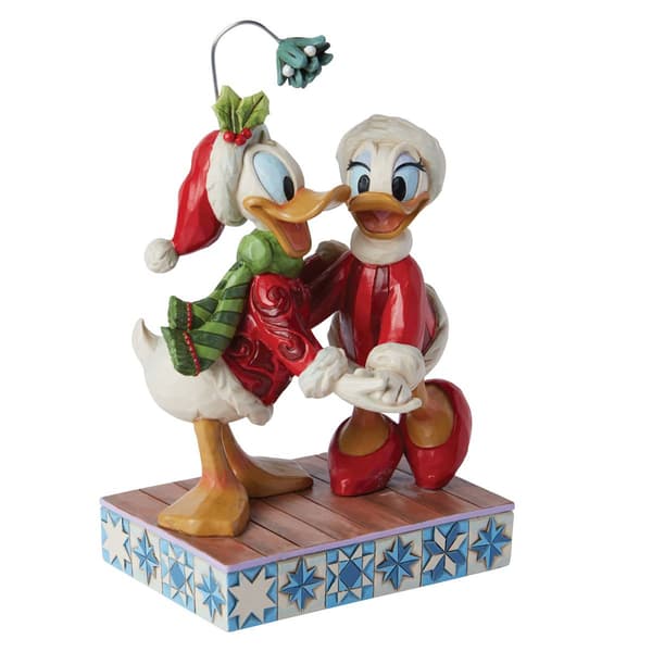 Jim Shore Disney Donald & Daisy Mistletoe Christmas Figurine