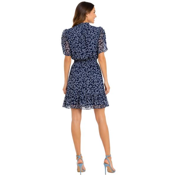 Petite MSK Caterpillar Sleeve Floral Chiffon A-Line Dress