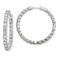 Sterling Silver 39mm x 38mm Hoop Earrings - image 1