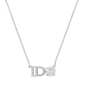 Saffron 1ctw. Moissanite Diamond I Do Wedding Pendant Necklace - image 1